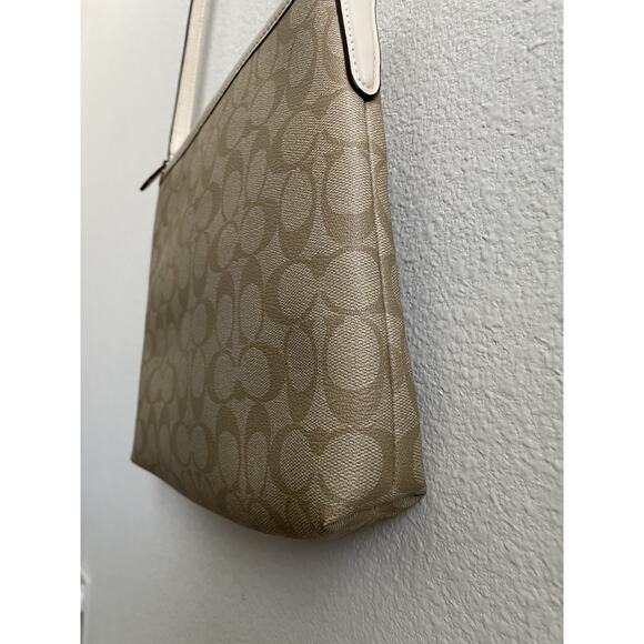 Coach Monogram Signature Shoulder Crossbody Bag Tan - Picture 7 of 12